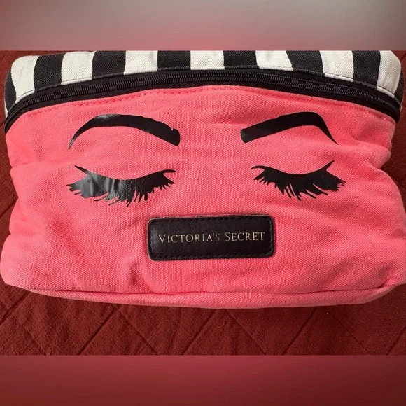 Victoria's Secret Pink and Black Cosmetic Bag/bra and panty bag - Picture 2 of 7